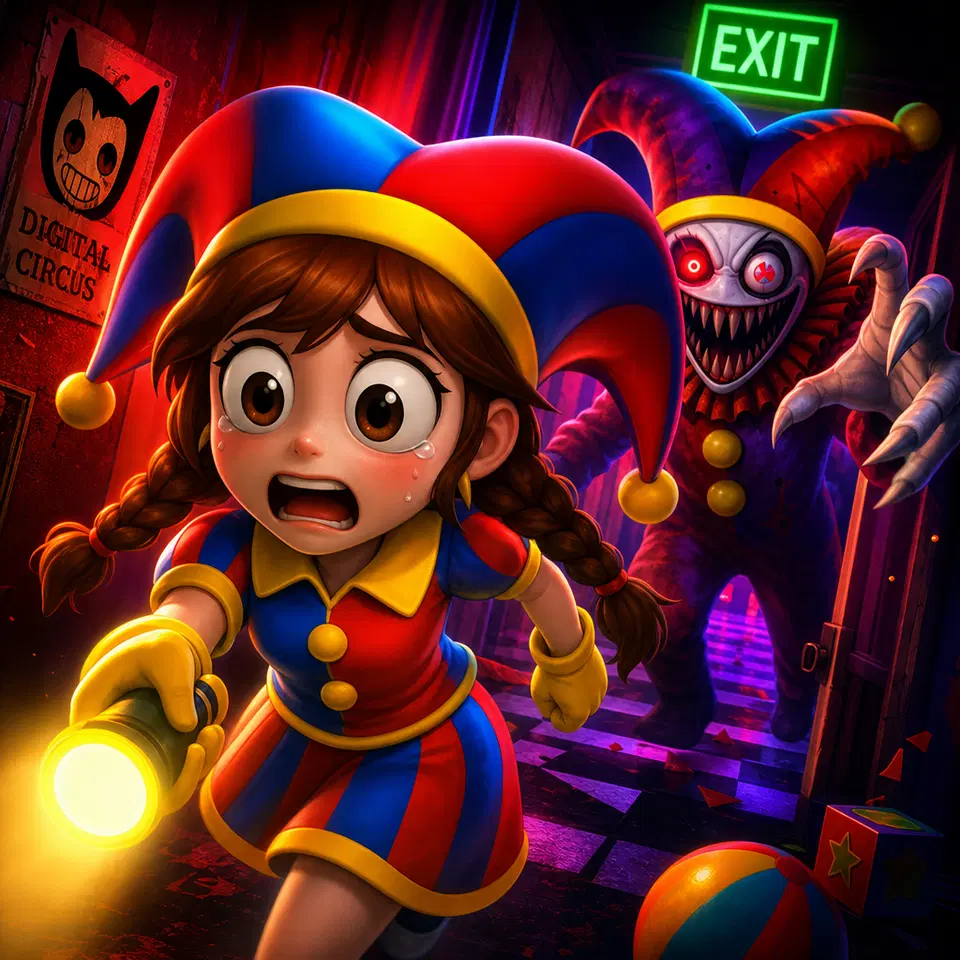 Gioca a Amazing Digital Circus: Fuga Horror - Gioco browser Azione online gratuito