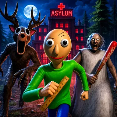 โรงพยาบาลร้าง Baldi Granny Slender - เล่นเกม ผจญภัย นี้ออนไลน์ฟรี