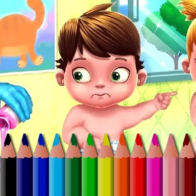 बीटीएस बेबी रंग भरने वाली किताब - यह ड्राइंग गेम ऑनलाइन मुफ्त में खेलें