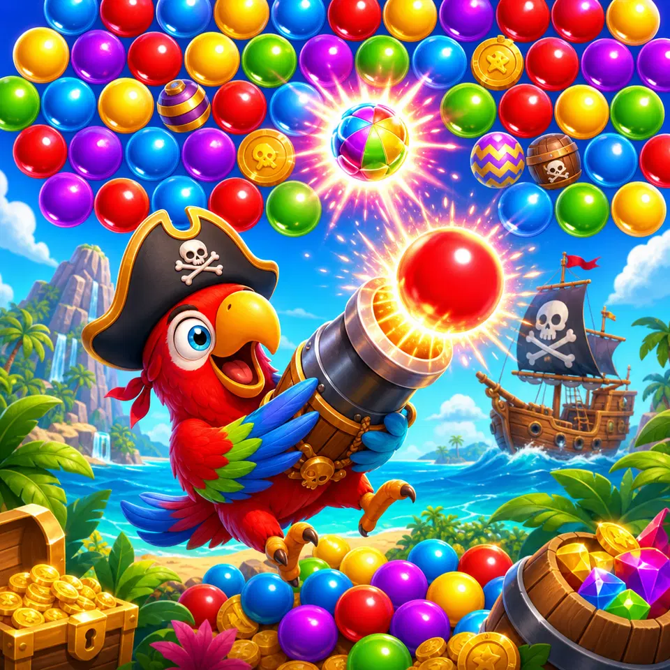 Igrajte Bubble Shooter Otočna potraga - Besplatna online Slagalice igra u pregledniku