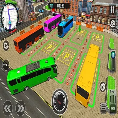 Buss-parkeringssimulator - Spill dette Simulasjon-spillet gratis på nett