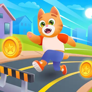 Cat Runner - เล่นเกม ผจญภัย นี้ออนไลน์ฟรี