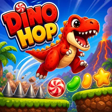 Dino-hopp - Spill dette Casual-spillet gratis på nett