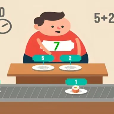 Matematické sushi - Hrajte tuto Vzdělávací hru online zdarma