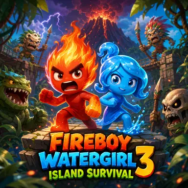 Fireboy e Watergirl: Sopravvivenza sull'isola 3 - Gioca a questo gioco Avventura online gratis