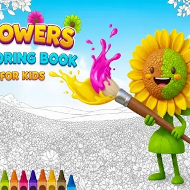 Buku Mewarna Bunga Kanak-kanak - Main Permainan Kanak-kanak Ini Dalam Talian Secara Percuma