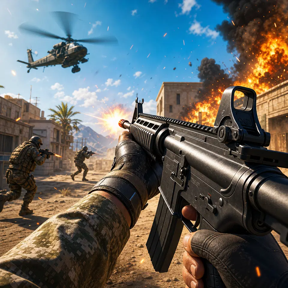 Παίξτε FPS Παιχνίδι Σκοποβολής: 3D Όπλο - Δωρεάν online Περιπέτεια παιχνίδι προγράμματος περιήγησης