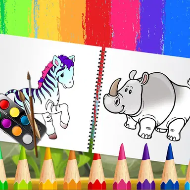 Funny Animals Coloring Book - Play This Drawing Game Online for Free