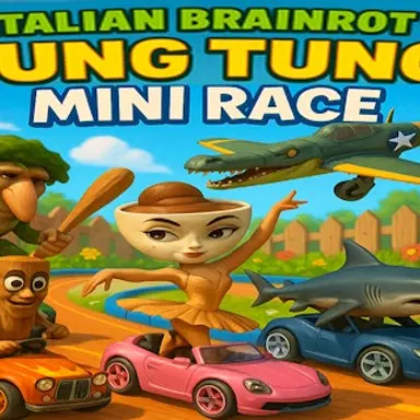 Italijanski Brainrot Tung Tung mini trka - Igrajte ovu Trke igru onlajn besplatno