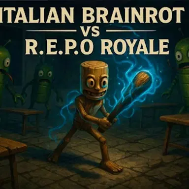 Italijanski Brainrot VS R.E.P.O Royale - Igrajte ovu Borba igru onlajn besplatno