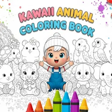 Kawaii dyrefargebok - Spill dette Barn-spillet gratis på nett