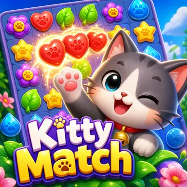 Kitty Match 3 Slagalica - Igrajte ovu Slagalice igru online besplatno