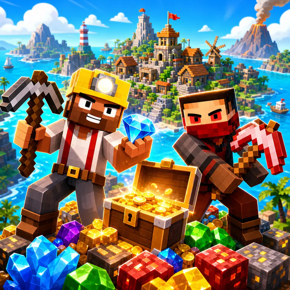 Igrajte Mine Miner 3D: Gradonačelnik otoka snova - Besplatna online Avantura igra u pregledniku