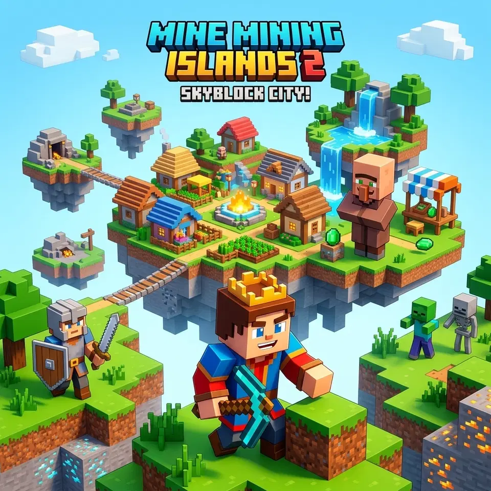 Igrajte Rudarski otoci 2: Skyblock grad - Besplatna online Avantura igra u pregledniku