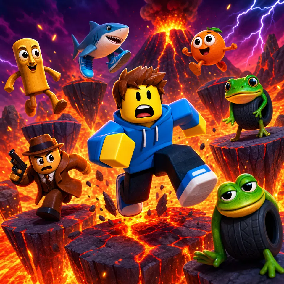 Pelaa peliä Obby: Pakene laavaa - Ilmainen Arcade-selainpeli