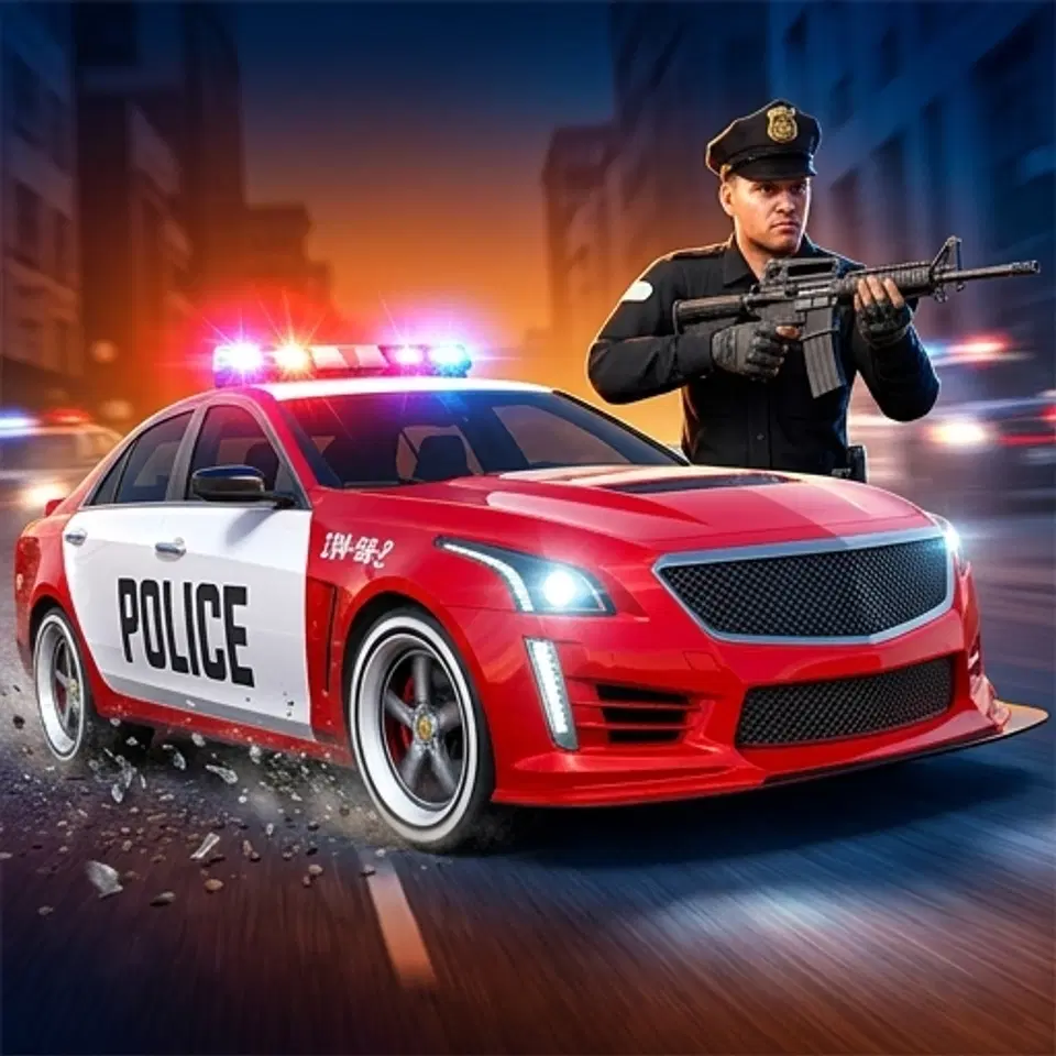 Spil Politibil betjent-simulator - Gratis online Simulation-browserspil