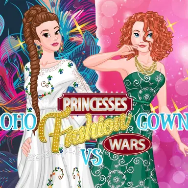 ศึกแฟชั่นเจ้าหญิง: โบโฮ ปะทะ ชุดราตรี - เล่นเกม แต่งตัว นี้ออนไลน์ฟรี