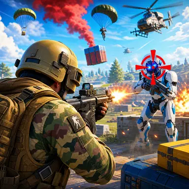 PUBG uzlaušana - Spēlē šo Šaušana spēli tiešsaistē bez maksas