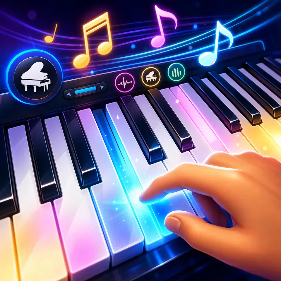 Jouez à Piano Réel en Ligne - Jeu de Dessin gratuit en ligne par navigateur