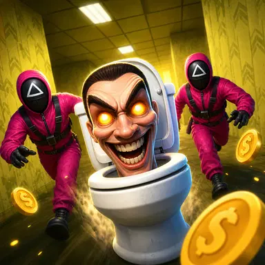 สคิบิดี้ ทอยเล็ต ในห้องลับสควิดเกม - เล่นเกม สยองขวัญ นี้ออนไลน์ฟรี