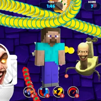 สคิบิดี้ ทอยเล็ต เจ้านักกินในมายคราฟ - เล่นเกม แคชชวล นี้ออนไลน์ฟรี