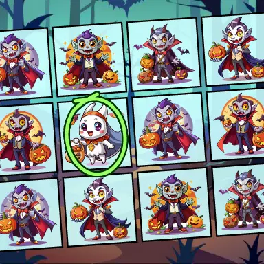 หาตัวละครฮาโลวีนที่ไม่ซ้ำ - เล่นเกม ปริศนา นี้ออนไลน์ฟรี