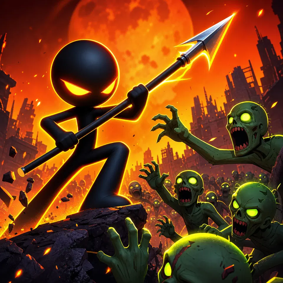 Joga Stick vs Zombies: Batalha Épica - Jogo de browser de Ação online grátis