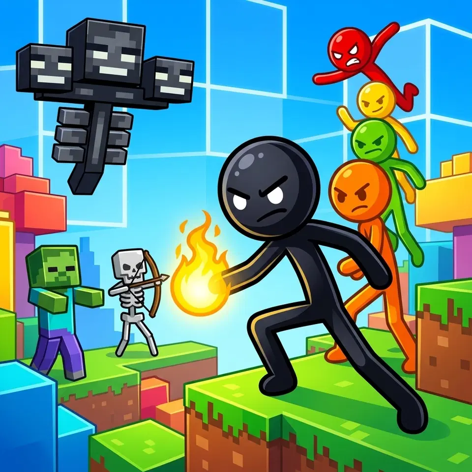 Igrajte Stickman protiv Zombija: Epska Borba - Besplatna onlajn Avantura igra u brauzeru