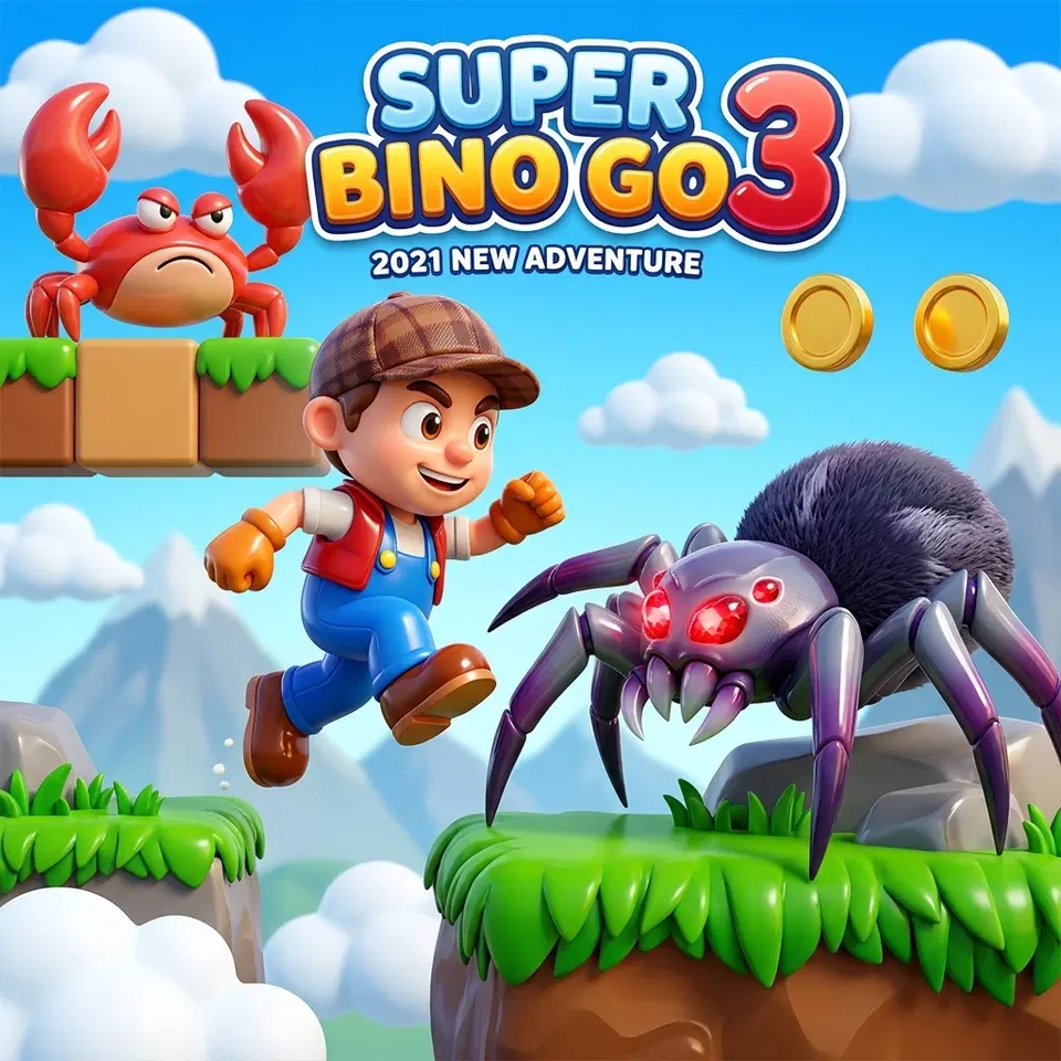 Joga Super Bino Go 3 Nova Aventura 2021 - Jogo de browser de Ação online grátis