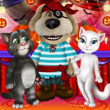 Talking Tom i Angela: Noć veštica - Igrajte ovu Oblačenje igru onlajn besplatno