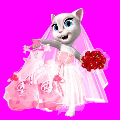 Talking Tom i Angela: Venčanica - Igrajte ovu Oblačenje igru onlajn besplatno