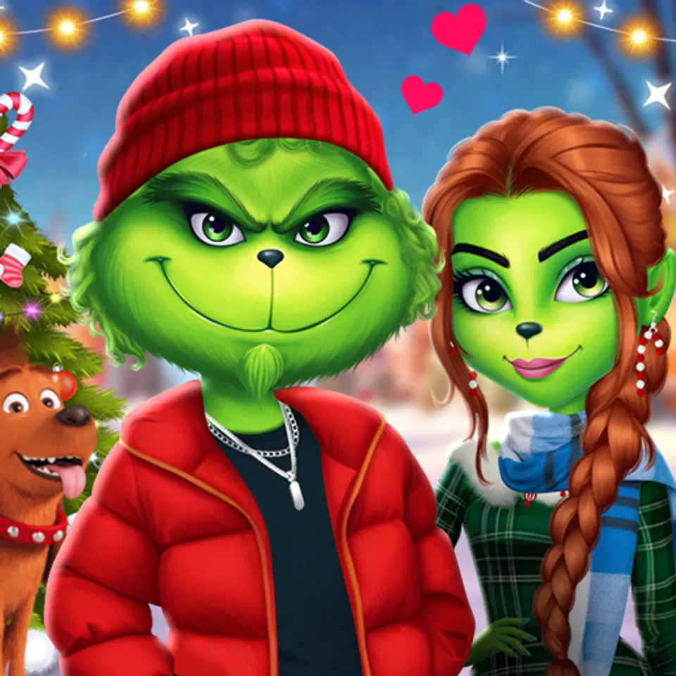 เล่น แต่งตัวคู่รักกรินช์วันหยุด - เกมเบราว์เซอร์ แต่งตัว ออนไลน์ฟรี