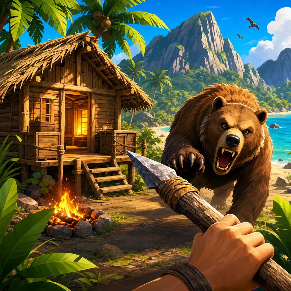 Joga Sobrevivência na Ilha - Jogo de browser de Ação online grátis