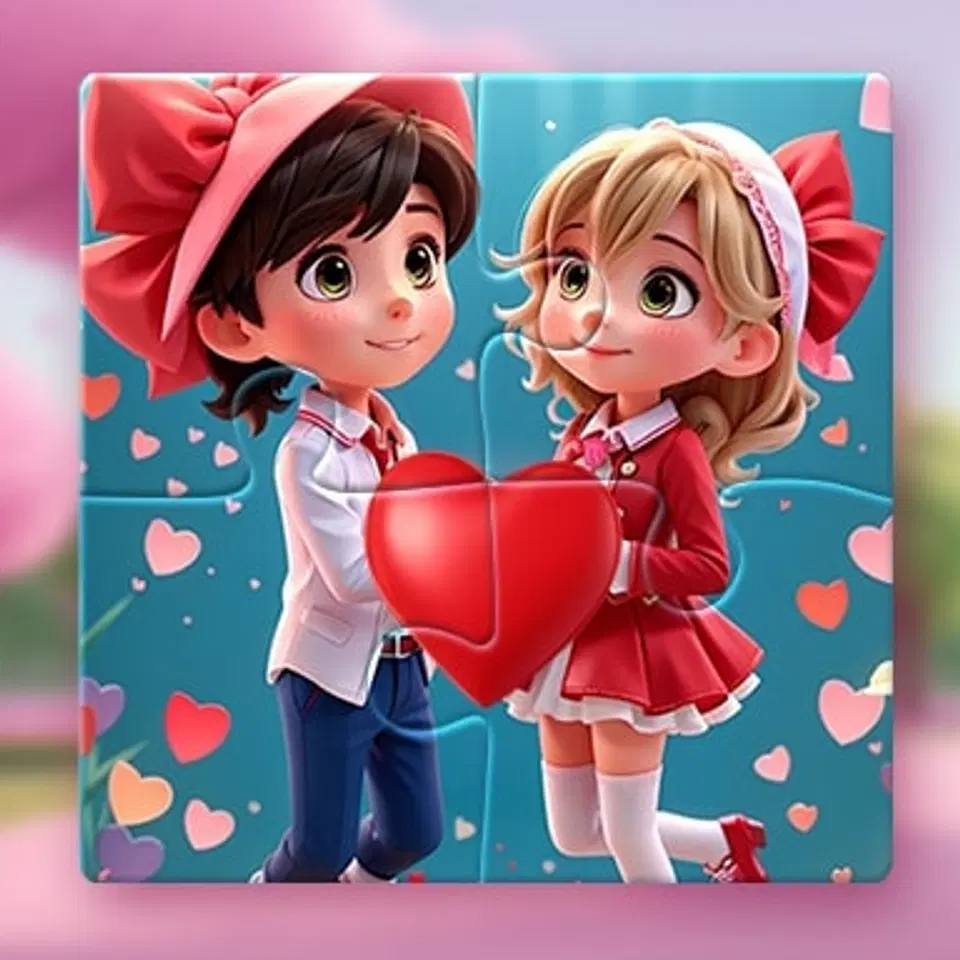 Jouez à Puzzle Couple Saint-Valentin - Jeu de Puzzle gratuit en ligne par navigateur