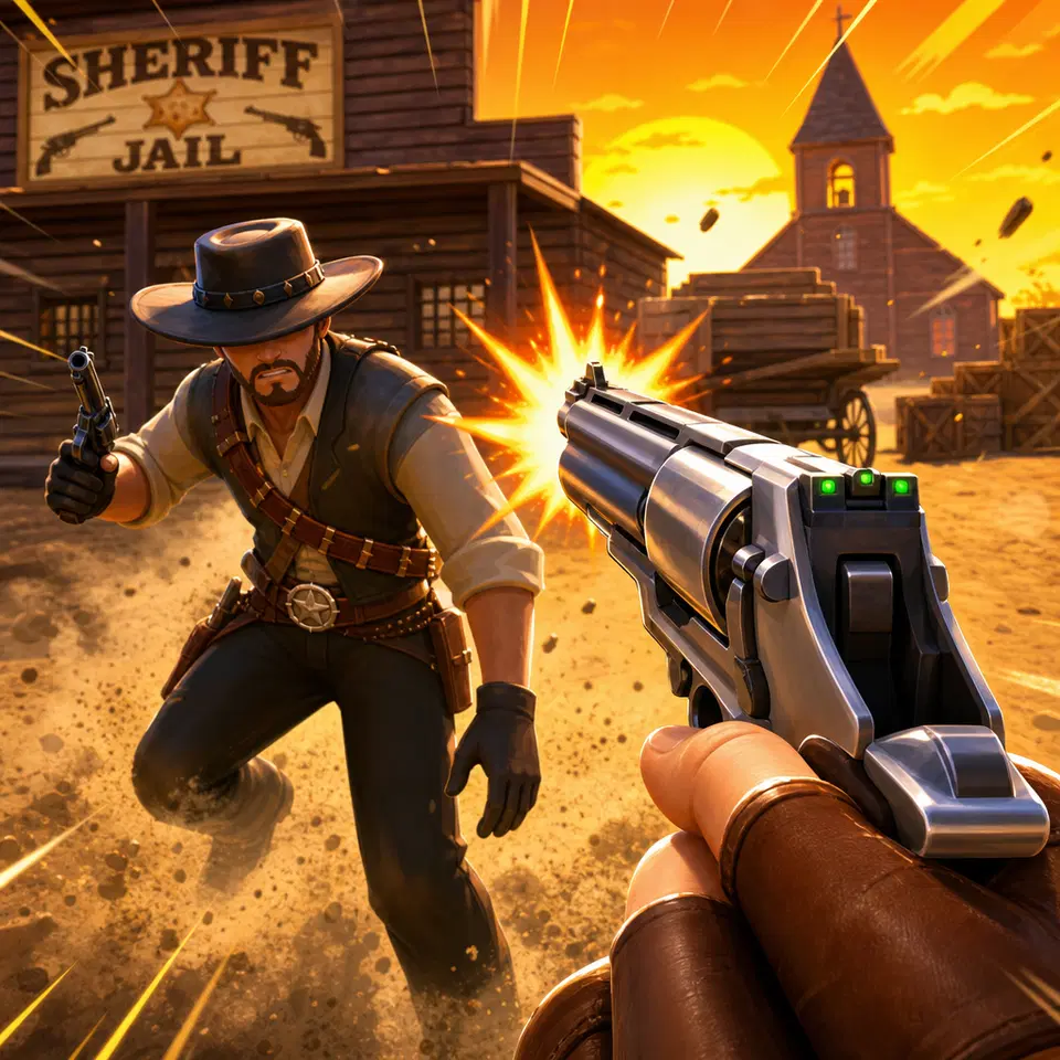 Spill Vill Vesten-pistol - Gratis Skyting-nettleserspill